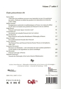 Philosophia Scientiae Volume 27 N° 3/2023 Etudes poincaréiennes (II)