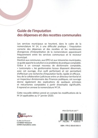 Guide de l'imputation des dépenses et des recettes communales. Lexicompta  Edition 2020