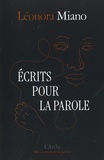 Léonora Miano - Ecrits pour la parole.