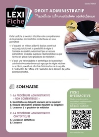 Sandra Thenot - Droit administratif - procédure administrative contentieuse.