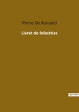 Ronsard pierre De - Ésotérisme et Paranormal  : Livret de folastries.