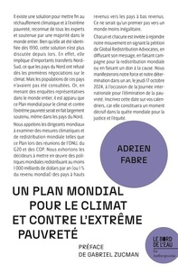 Adrien Fabre - Un Plan mondial pour le climat et contre l'extrême pauvreté.