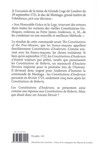 Les Constitutions de Roberts (1722). Un Ancien Devoir au temps des Constitutions d'Anderson