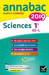 Hélène Hervé et Sonia Madani - Annales Annabac 2019 Sciences 1re ES, L - sujets et corrigés du bac   Première ES, L.