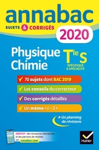 Caroline Adam et Jérôme Fréret - Annales Annabac 2020 Physique-chimie Tle S - sujets et corrigés du bac   Terminale S.