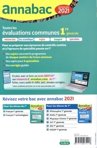 Toutes les évaluations communes 1re générale. Sujets et corrigés  Edition 2021