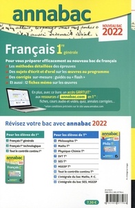 Français 1re générale. Sujets & corrigés  Edition 2022