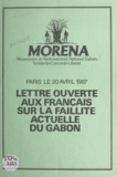 Paul Mba-Abessole - Lettre ouverte aux Français sur la faillite actuelle du Gabon - Paris le 20 avril 1987.