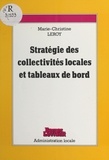 Marie-Christine Leroy - Stratégie des collectivités locales  et tableaux de bord.