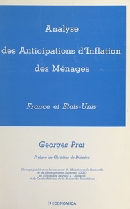 Georges Prat et Christian de Boissieu - Analyse des anticipations d'inflation des ménages : France et États-Unis.