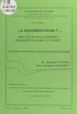  Fédération des associations ge et Jacques Loyseau - La désorientation : analyse des reclassements prononcés par une COTOREP.
