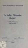 P. Z. Pattabiramin et C. F. Baron - Les fouilles d'Arikamédou (Podouké) - Exécutées par le gouvernement de l'Inde Française de 1941 au 15 mars 1945.