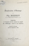  Conseil de l'Europe - Manifestation d'hommage à Polys Modinos - Organisée à l'occasion de la remise du recueil de « Mélanges » réunis à son intention. Conseil de l'Europe, jeudi 26 septembre 1968.