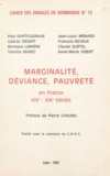  Centre national de la recherch et Paul Dartiguenave - Marginalité, déviance, pauvreté - En France, XIVe-XIXe siècles.