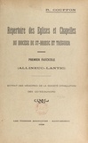 R. Couffon et  Société d'Émulation des Côtes- - Répertoire des églises et chapelles du diocèse de St-Brieuc et Tréguier (1) - Premier fascicule : Allineuc, Lantic.