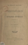 Joseph Durieux et  Société historique et archéolo - Le Périgord militaire - Chronologie des officiers généraux jusqu'en 1792.