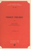  Institut d'études politiques d et Gabriel Pallez - Finances publiques - 1961-1962.