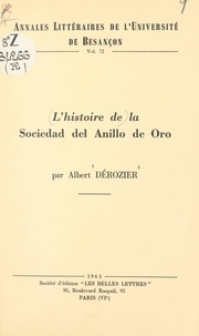 Albert Dérozier - L'histoire de la Sociedad del Anillo de Oro pendant le triennat constitutionnel 1820-1823 - La faillite du système libéral.