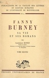  Faculté des Lettres et Science et Gabrielle Buffet - Fanny Burney, sa vie et ses romans (2).