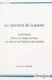 Jean-Luc Gallardo - Le spectacle de la parole - La Fontaine : Adonis, Le songe de Vaux, Les amours de Psyché et de Cupidon.
