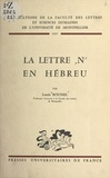 Louis Roussel - La lettre N en hébreu.