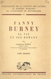  Centre national de la recherch et Gabrielle Buffet - Fanny Burney (1) - Sa vie et ses romans.