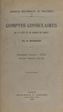 Henri Bousquet - Comptes consulaires de la cité et du bourg de Rodez.