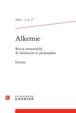  Classiques Garnier - Alkemie N° 17/2016-1 : L'ennui.