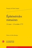 Francois de Paule Latapie - Ephémérides romaines 24 mars - 24 octobre 1775 - 24 mars - 24 octobre 1775.