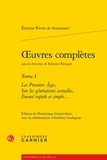  Senancour - Oeuvres complètes - Tome I - Les Premiers Âges, Sur les générations actuelles, Énoncé rapide et simple....