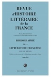  Classiques Garnier - Revue d'histoire littéraire de la France Hors série 2017 : Bibliographie de la littérature francaise - Année 2016.