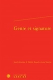 Frédéric Regard et Anne Tomiche - Genre et signature.