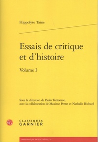 Hippolyte Taine - Essais de critique et d'histoire - Volume 1.