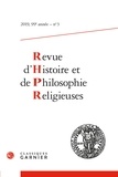 Matthieu Arnold - Revue d'Histoire et de Philosophie Religieuses N° 3/2019 : .