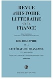 Alain Génetiot - Revue d'histoire littéraire de la France Hors-série 2019 : Bibliographie de la littérature française (XVIe-XXIe siècle) - Année 2018.