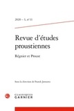 Franck Javourez - Revue d'études proustiennes N° 11/2020-1 : Régnier et Proust.