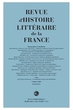  Classiques Garnier - Revue d'histoire littéraire de la France N° 1, 2021 : 121e année - Varia.