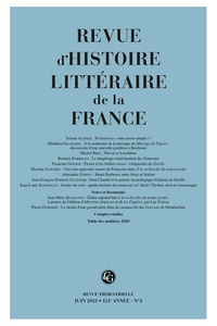 Alain Génetiot - Revue d'histoire littéraire de la France N° 18, juin 2021 : .