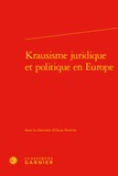 Oscar Ferreira - Krausisme juridique et politique en Europe.