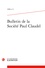  Classiques Garnier - Bulletin de la société Paul Claudel N° 1, 1958 : Varia.