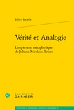 Julien Lacaille - Vérité et analogie - L'empirisme métaphysique de Johann Nicolaus Tetens.