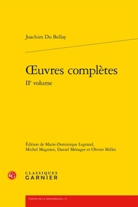 Joachim Du Bellay - Oeuvres complètes - Volume 2.