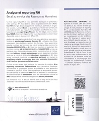 Analyse et reporting RH. Excel au service des ressources humaines