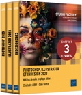 Christophe Aubry et Didier Mazier - Photoshop, Illustrator et InDesign 2023 - Coffret en 3 volumes : Maîtrisez la suite graphique Adobe.