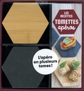 Emilie Laraison et Valéry Drouet - Coffret Les tomettes apéro - Avec 4 tomettes en ardoise et 3 tomettes en bois.