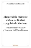 Makelele basile Mulwani - Mesure de la mémoire verbale de l’enfant congolais de kinshasa - Verbal memory’s measure of Congolese child from Kinshasa.
