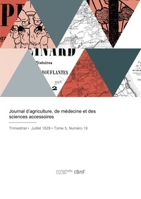  Anonyme - Journal d'agriculture, de médecine et des sciences accessoires.