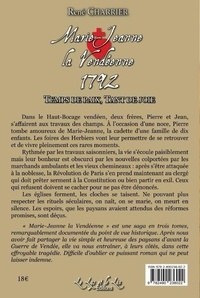 Marie-Jeanne la Vendéenne Tome 1 1792, temps de paix, tant de joie