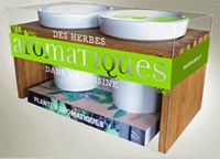 Andrew Mikolajski - Des herbes aromatiques dans ma cuisine - Coffret 1 livre + 2 pots en porcelaine + 1 paire de ciseuax + 1 sachet de graines.