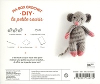 Coffret Ma box crochet DIY La petite souris. Avec 3 petites pelottes, 1 aiguillée de fil noir, 1 crochet et du rembourrage